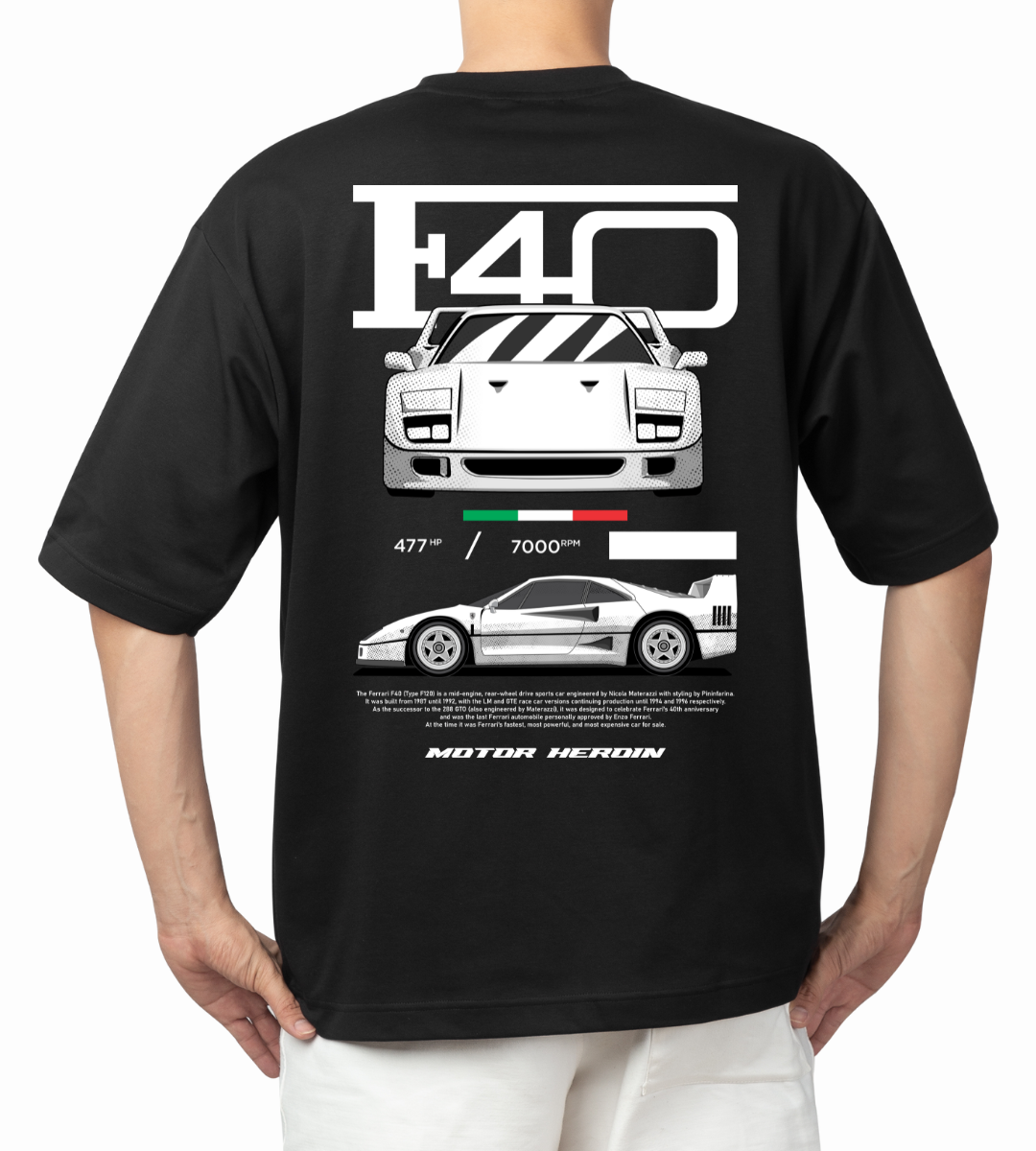 T-Shirt Übergröße Motor Heroin F40